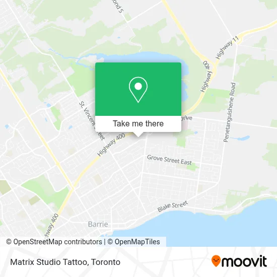 Matrix Studio Tattoo map