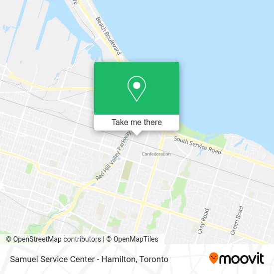 Samuel Service Center - Hamilton map
