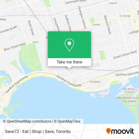 Save72 - Eat | Shop | Save map