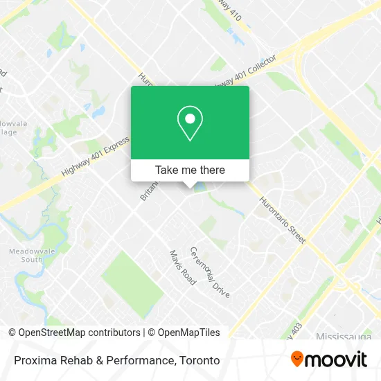 Proxima Rehab & Performance map