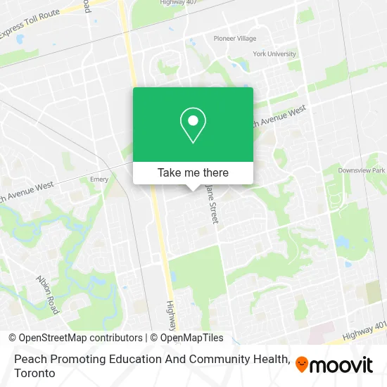 Peach Promoting Education And Community Health map