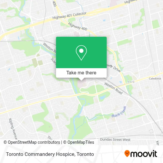Toronto Commandery Hospice map