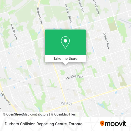 Durham Collision Reporting Centre map