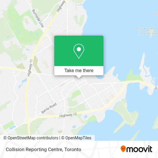 Collision Reporting Centre map