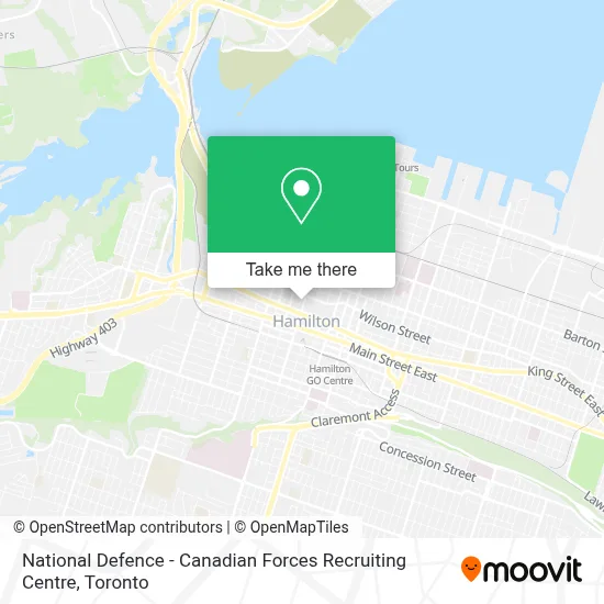 National Defence - Canadian Forces Recruiting Centre map