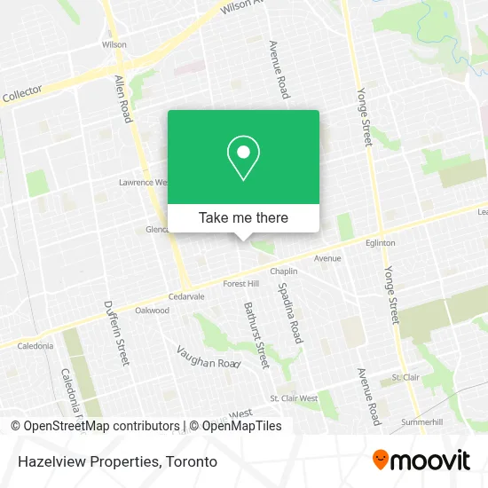 Hazelview Properties map
