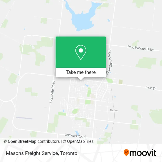Masons Freight Service map