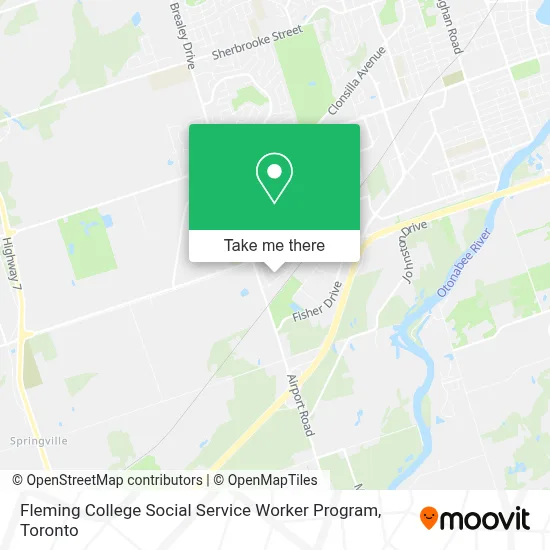 Fleming College Social Service Worker Program map