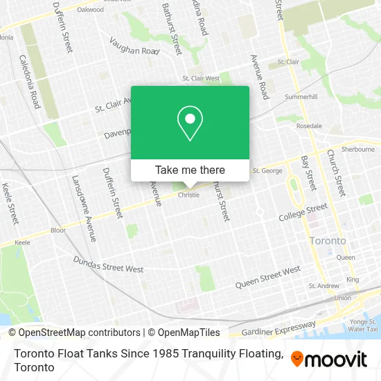 Toronto Float Tanks Since 1985 Tranquility Floating map