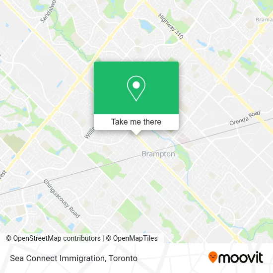 Sea Connect Immigration map