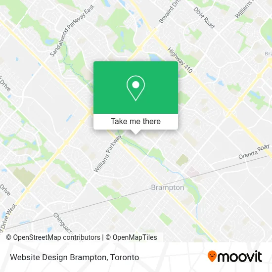 Website Design Brampton map