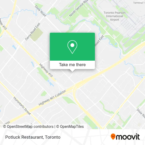 Potluck Restaurant map