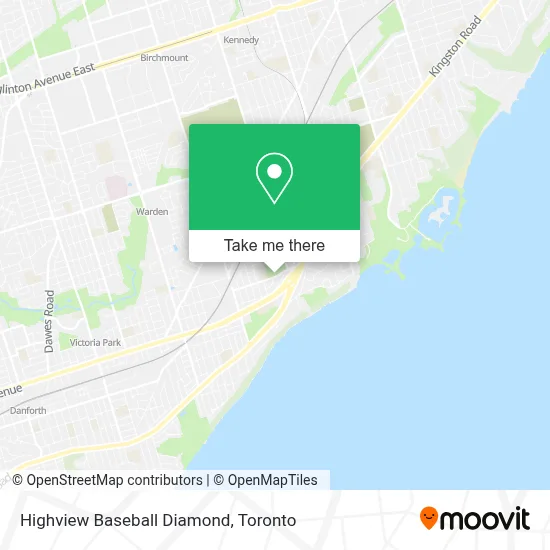 Highview Baseball Diamond map