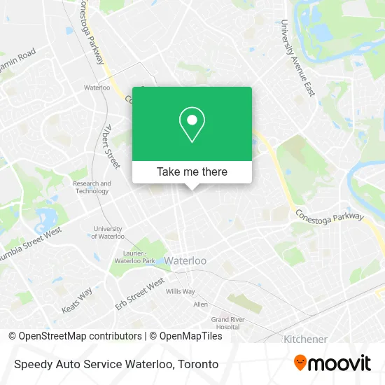 Speedy Auto Service Waterloo map
