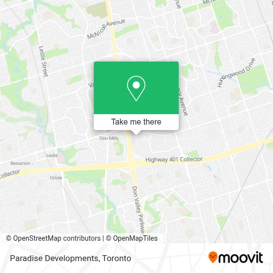 Paradise Developments map