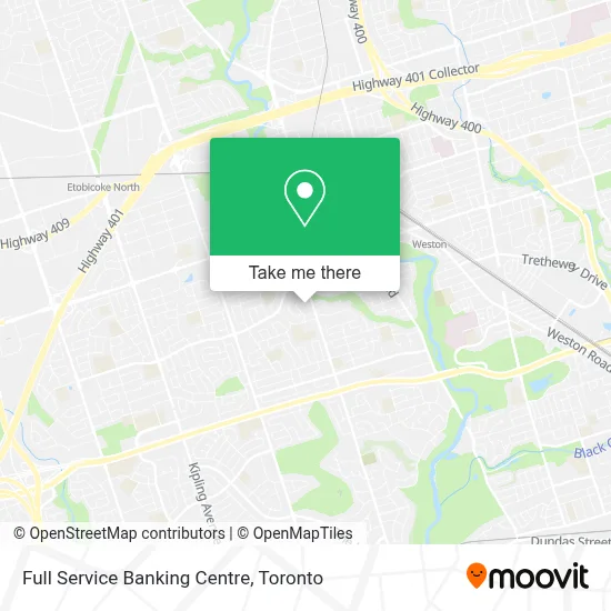 Full Service Banking Centre map