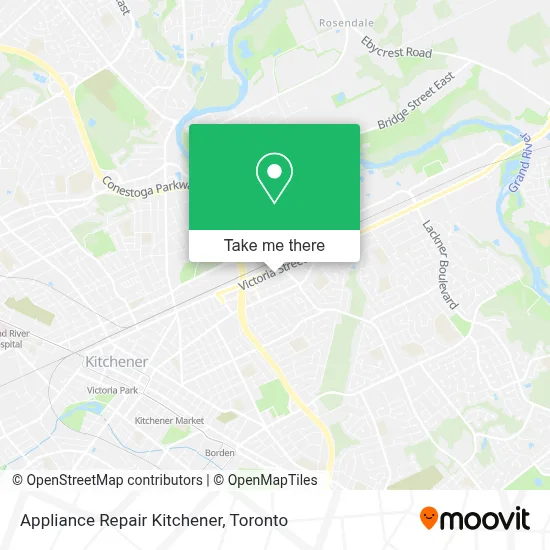 Appliance Repair Kitchener map