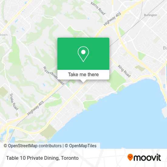 Table 10 Private Dining map
