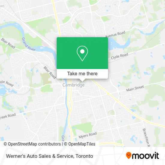Werner's Auto Sales & Service map