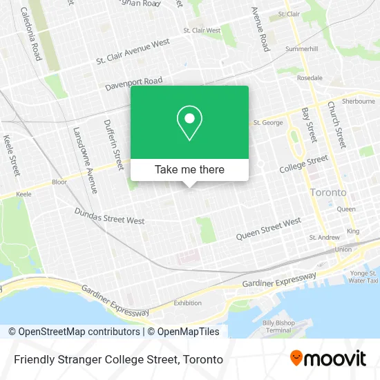 Friendly Stranger College Street map