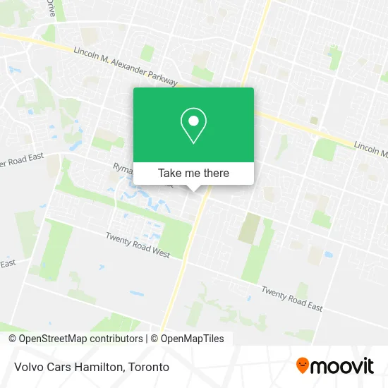 Volvo Cars Hamilton map