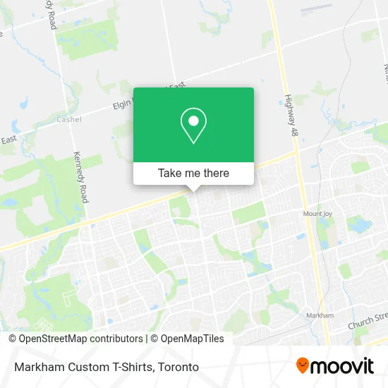 Markham Custom T-Shirts map