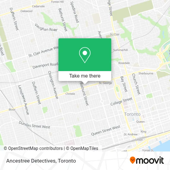 Ancestree Detectives map