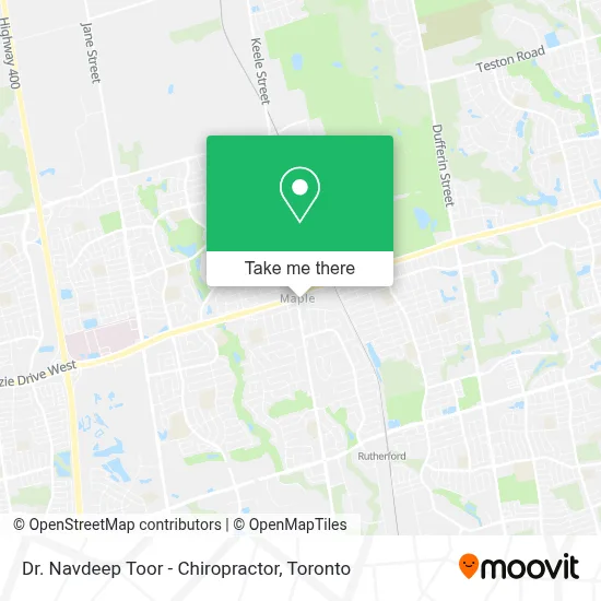 Dr. Navdeep Toor - Chiropractor map