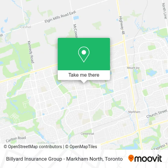 Billyard Insurance Group - Markham North map