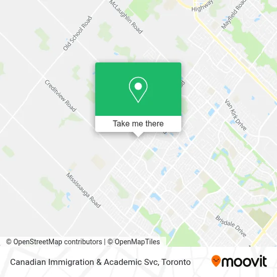 Canadian Immigration & Academic Svc map