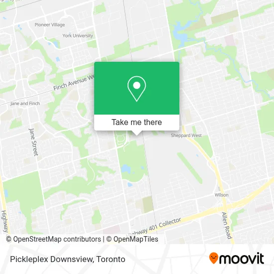 Pickleplex Downsview map