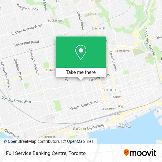 Full Service Banking Centre map