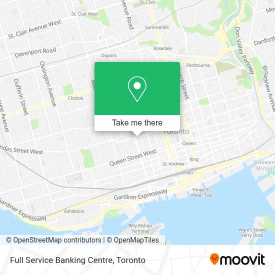 Full Service Banking Centre map