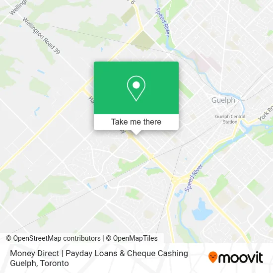Money Direct | Payday Loans & Cheque Cashing Guelph map