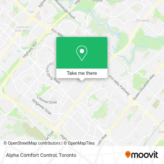 Alpha Comfort Control map