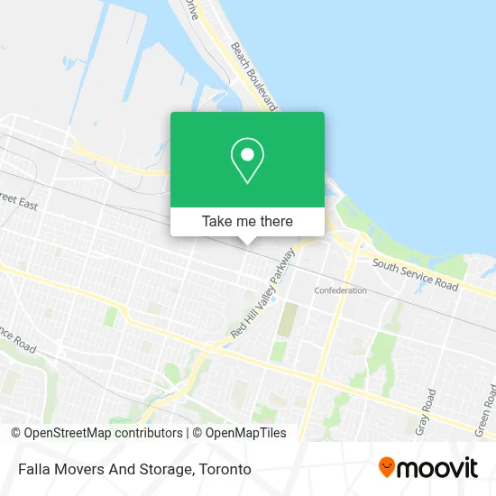 Falla Movers And Storage map