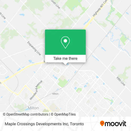 Maple Crossings Developments Inc map