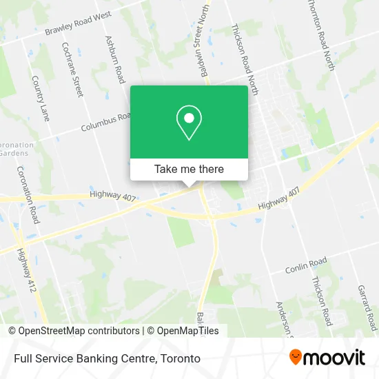 Full Service Banking Centre map