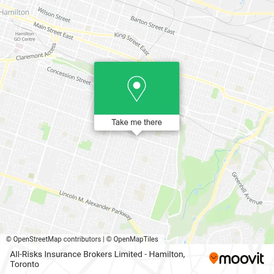 All-Risks Insurance Brokers Limited - Hamilton map