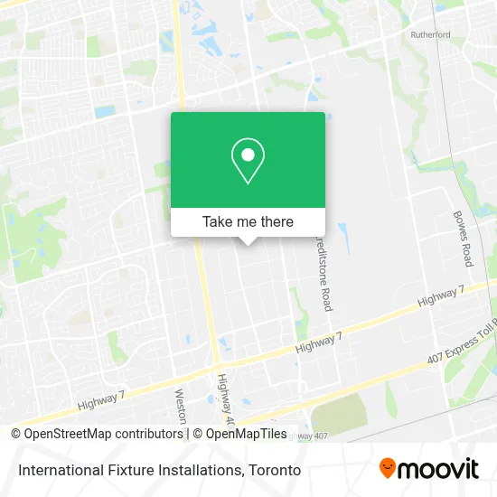 International Fixture Installations map