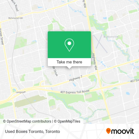 Used Boxes Toronto map
