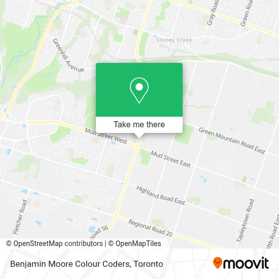 Benjamin Moore Colour Coders map