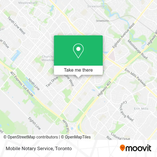 Mobile Notary Service map