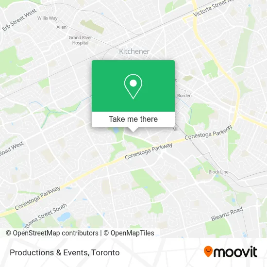 Productions & Events map