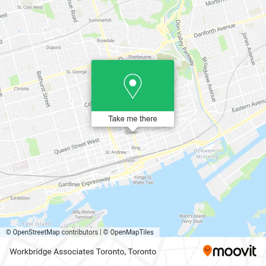 Workbridge Associates Toronto map