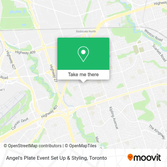 Angel's Plate Event Set Up & Styling map
