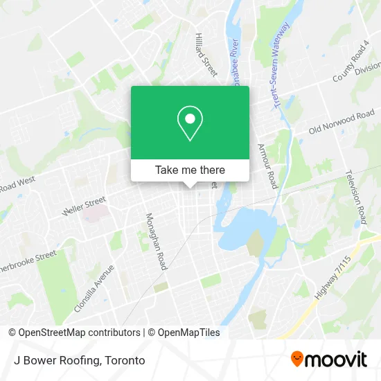 J Bower Roofing map