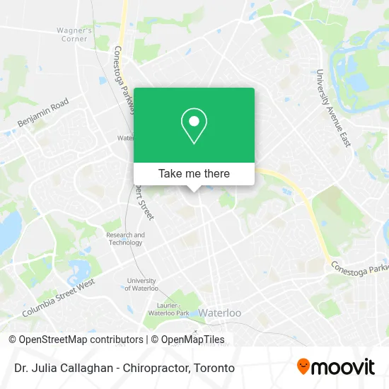 Dr. Julia Callaghan - Chiropractor map