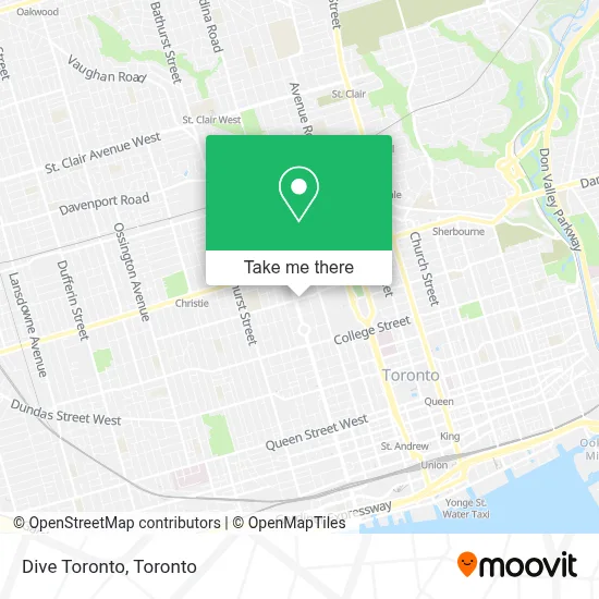 Dive Toronto map
