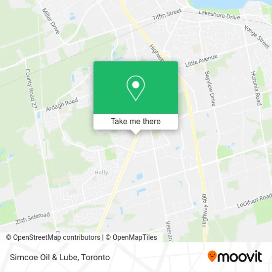 Simcoe Oil & Lube map